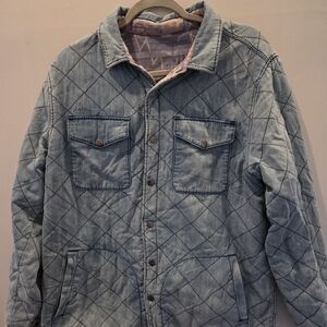 Faherty-Doug Good Feather Reversible Bondi Jacket Light Blue Denim Shirt Jacket